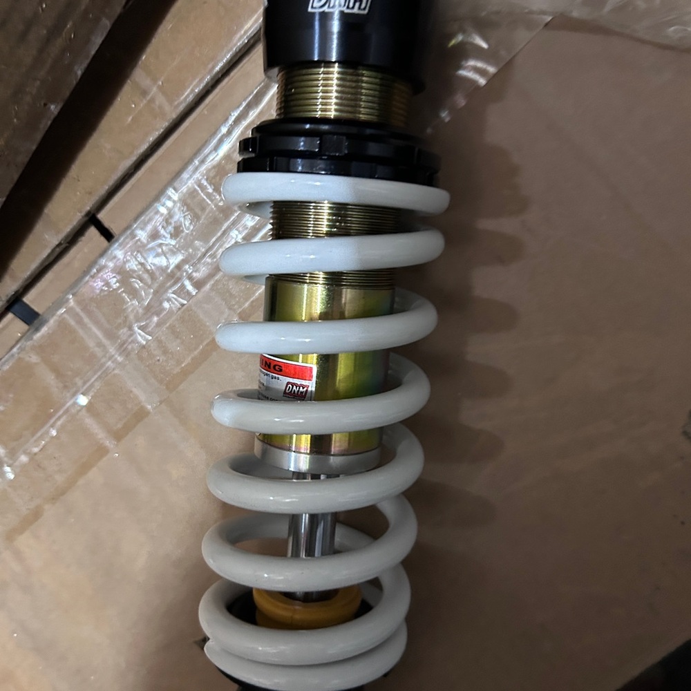 White and Gold Coilover Suspension